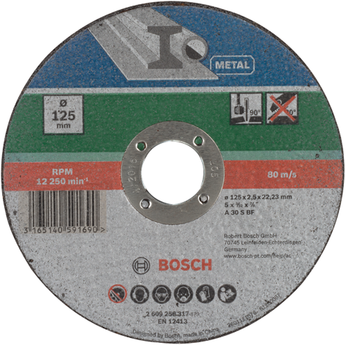 Bosch Zubehör Trennscheibe Metall | 125 x2,5 | rechts - 2609256317