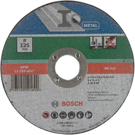 Bosch Zubehör Trennscheibe Metall | 125 x2,5 | rechts - 2609256317