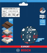 Bosch accessoires bosch expert o780 serie - schuurschijven - 150mm - verschillende gelderingen - voor hout en metaal