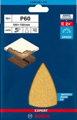 Bosch Zubehör Expert C470 Schleifpapier für Deltaschleifer 100 x 150 mm, K60 10-teilig – 1 Stück(e) – 2608901115