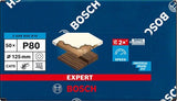 Bosch Zubehör Expert C470 Schleifpapier für Exzenterschleifer 125 mm, 8 Löcher, K80 50-teilig – 1 Stück – 2608900910