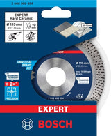 Bosch Zubehör Expert Hartkeramik-Diamanttrennscheibe 115 x 22 | 23 x 1 | 4 x 10 mm – 2608900654
