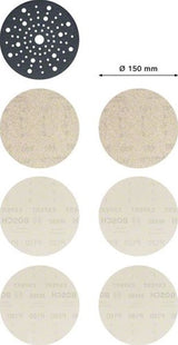 Bosch Zubehör Expert M480 Schleifnetz-Set 150 mm 7-teilig – 1 Stück – 2608901203