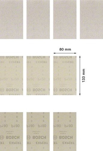 Bosch Zubehör Expert M480 Schleifnetz-Set 80 x 133 mm 10-teilig – 1 Stück – 2608901205