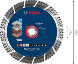 Bosch Zubehör Expert Multimaterial-Diamant-Trennscheibe 230 x 22,23 x 2,4 x 15 mm – 1 Stück – 2608900663