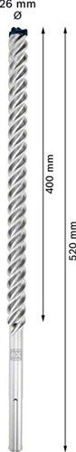 Bosch Zubehör Expert SDS Max-8x Bohrhammer 26 x 400 x 520 mm – 1 Stück – 2608900246