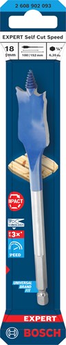 Bosch accessoires expert speedboor self cut speed | zeskantschacht | 18 x 152 mm - 2608902093