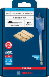 Bosch blauw bosch accessoires expert speedborenset self cut speed| 3-delig | 20, 22, 25 mm - 2608902107