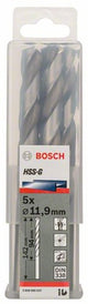 Bosch Zubehör Metallbohrer HSS-G, Standard 11,9 x 101 x 151 mm 5 Stück - 2608585537
