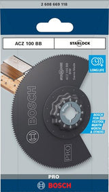 Bosch Zubehör Pro Acz 100 BB Multitool-Sägeblatt | 100 mm – 2608669118