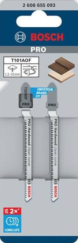 Bosch Zubehör Pro Hartholz Clean Curve T101Aof Stichsägeblatt | 83mm | 2-teilig - 2608655093
