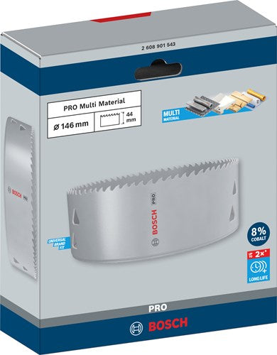 Bosch Zubehör Pro Multi-Material-Lochsäge | 146mm | mit Gewinde - 2608901543