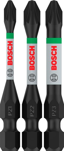 Bosch accessoires pro pz impact bits | pz1 | pz2 | pz3 | 55 mm | 3-delig - 2608521u57