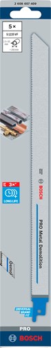 Bosch Zubehör Säbelsägeblatt S 1225 VF Heavy für Metall 5 Stück – 2608657409