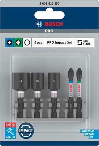Imp Bosch Zubehör Schraube Bit Act Control Steckschlüssel 5x – 2608522350
