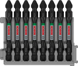 Bosch accessoires schroefbit tweezijdig impact control pz2, 65 mm 8x - 2608522338
