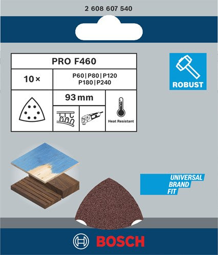 Bosch Zubehör Schleifblätter Set 1 (10 Stück) | 2608607540 - 2608607540