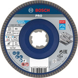 Bosch Zubehör X-Lock Klappenscheibe abgewinkelt, Kunststoff ø125mm, G 60, x571, am besten für Metall – 2608621768