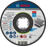 Bosch Zubehör X-Lock Schleifscheibe Dose 10x Standard für Edelstahl 10x115x1x22,23mm, gerade - 1 Stück - 2608619266