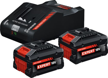 Bosch blaues Batterie-Starterset exba18v-80 160 | 2x exba18v-80 + Ladegerät exal18v-160 - 1600a0373t