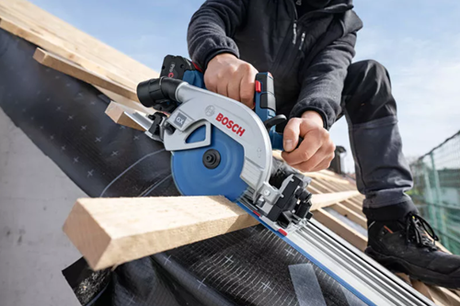 Bosch blauw bosch professional gks 18v-57-2 gx - cirkelzaag - exclusief accu en leider - inclusief parallelgeleider - zaagblad