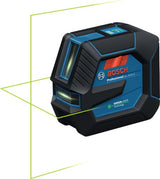 Bosch Blue Bosch Professional GLL 20–22 g – Linienlaser – (4 x Akku 1,5 V LR6 (AA), Laser-Zielbrett, Halterung LB10, Stativ BT 150, Alkalibatterie-Adapter, Tasche)