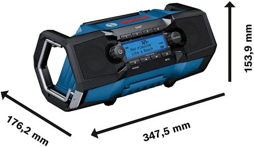 Bosch Blue GPB 18 V-2 SC Bauradio 18 V | (Empfang über DAB+, Bluetooth, UKW und AUX) | ohne Ladegerät - 06014a3100