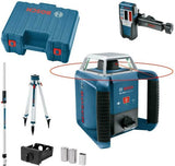 Bosch blauw bosch professional grl 400 h - rotatielaser - inclusief statief - laserontvanger - 2x batterij (1.5v) - 1x batterij (9v)