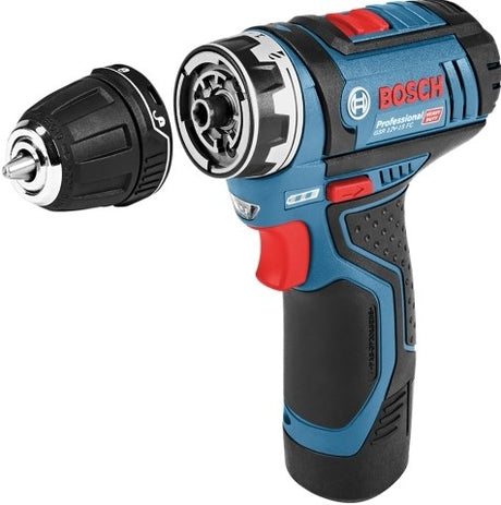Bosch Akku-Bohrschrauber GSR 12V-15 FC (2x 2,0Ah + Gal 1230 CV + GFA 12-B)