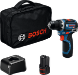 Bosch Blue GSR 12V-32 Akku-Bohrschrauber | 2x GBA 12v 2,0 Ah und Ladegerät gal 12v-20 - 06019n7003