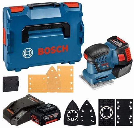 Bosch Blue GSS 18 V-10 Profi-Akkuschleifer 5,0 Ah in L-Boxx – 06019d0201
