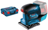 Bosch Blue Bosch Professional GSS 18V-10 – Akku-Exzenterschleifer – ohne Akku und Ladegerät – inklusive 3x Grundplatte mit Schleifplatte – 3x Schleifblatt