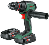 Bosch Green AdvancedDrill 18V-80 QuickSnap Akku-Bohrschrauber | 45 Min. Ladegerät (bereits 18 V-44) und 2x 18 V Li-Ionen-Akkus (2,5 Ah)) - 06039e2002