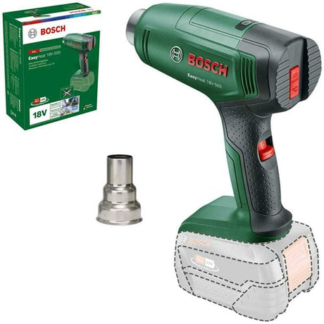 Bosch Green Easyheat 18V-500 Akku-Heißluftpistole | inkl. Reduzierdüse | ohne Akku und Ladegerät - 06032a8000