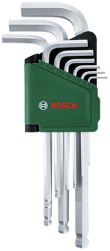 Bosch grüner Innensechskantschlüsselsatz | lange Version | 9-teilig - 1600a032v1