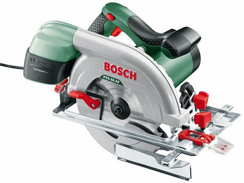 Bosch grüne Bosch PKS 66 AF Kreissäge – mit Führungsschiene