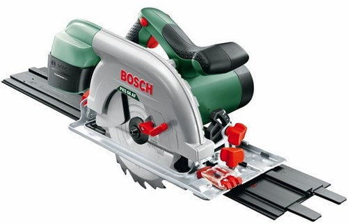 Bosch grüne Bosch PKS 66 AF Kreissäge – mit Führungsschiene