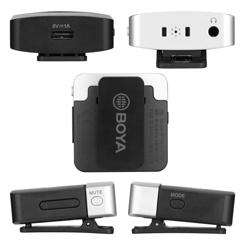 Boya 2.4 GHz Daspeld Micrófono inalámbrico BY-M1LV-U para USB-C