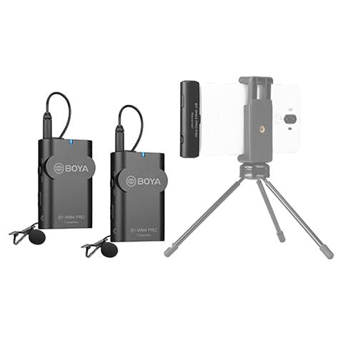 Boya 2.4 GHz Duo Lavalier Micrófono inalámbrico By-Wm4 Pro-K6 para Android