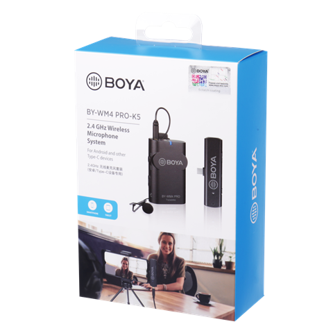 Boya 2,4 GHz Lavalier Microphone Wireless By-WM4 Pro-K5 pro Android