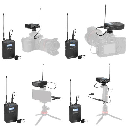 Boya UHF Duo Lavalier Microfoon Draadloos BY-WM6S