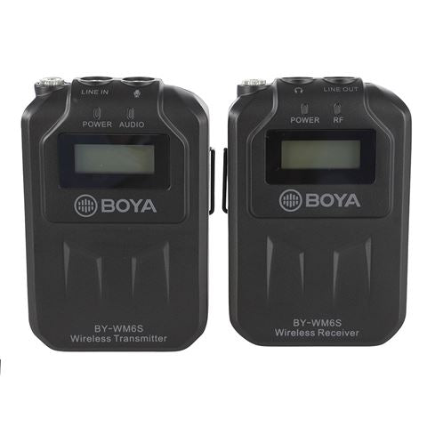 Boya UHF Duo Lavalier Micrófono inalámbrico By-Wm6s