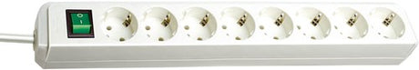 Brennerstuhl Eco-Line Steckdose mit Schalter 8-fach weiß 3m h05vv-f 3g1,5 - 1159320018