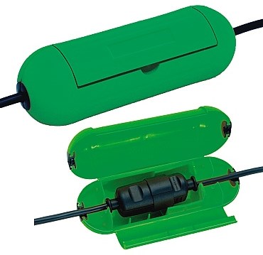 Brennerstuhl Safe-Box für Verlängerungskabel-Steckerhülse (dunkelgrün)