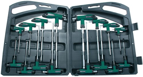 Brüder Mannesmann T-Griff-Satz Sechskant Torx 16-teilig (Hobby) - 18190