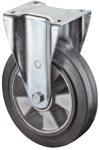 BS-Rollen Bockrolle für schwere Lasten | Rad-d. 100 mm Tragkraft 150 kg | Gummi | 138mm 110mm | 1 Stück - n110.b80.101 n110.b80.101