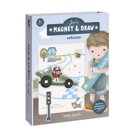 Little dutch whiteboard kleurset - jim voertuigen