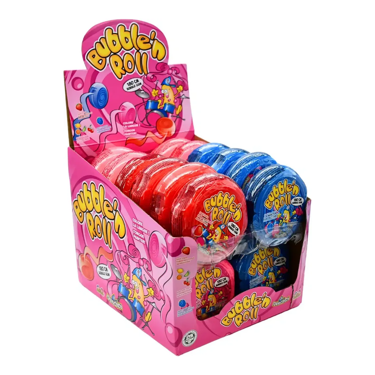 Lustige Süßigkeiten Bubble 'n Roll (24x 58gr)