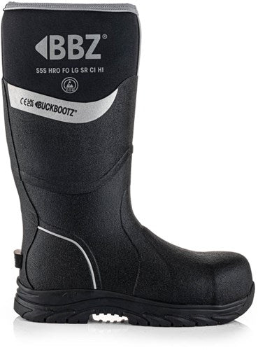 Buckbootz neopreen werklaars bbz6000 s5s zwart | zwart | maat 42 - 5055138027233