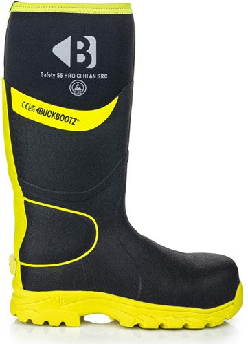 Buckbootz werklaars bbz8000 s5 zwart geel | zwart geel | maat 39 - 00.176.111.39
